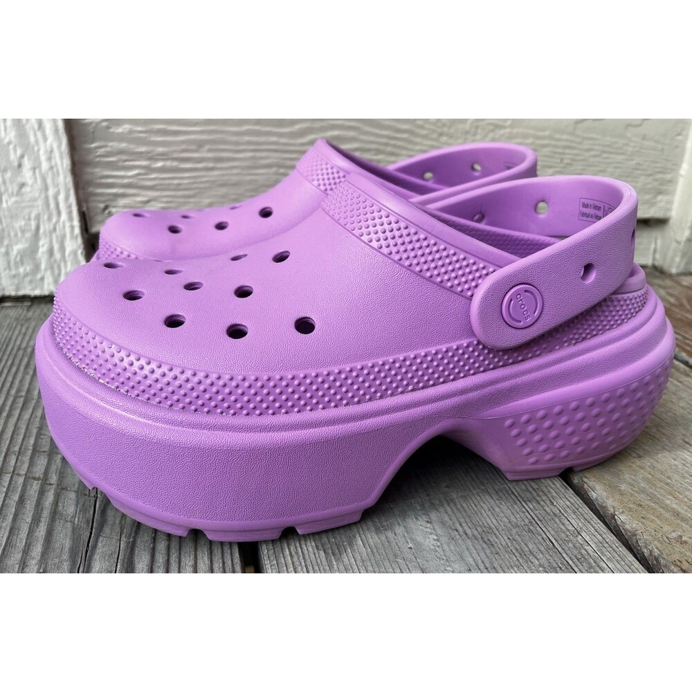 Crocs Women's 7 Stomp Platform Clogs Shoes Bubble - Picture 6 of 12